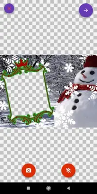 Snowfall Photo Frames android App screenshot 0